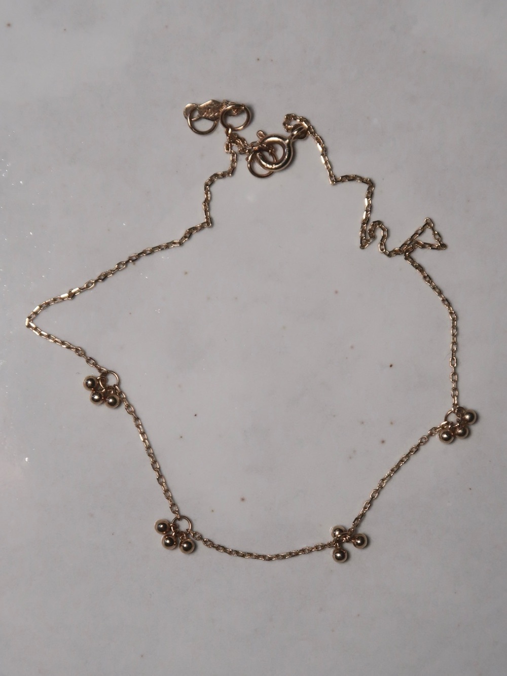10K GOLD CLUSTER ANKLET